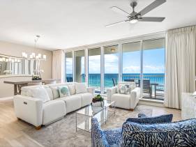 Newly furnished, 6th floor beachfront condo