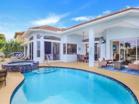 Spectacular waterfront home with pool, spa and dock