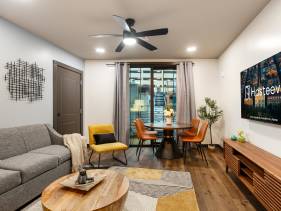 Downtown Urban 2BR Escape Condo with 2 Balconies