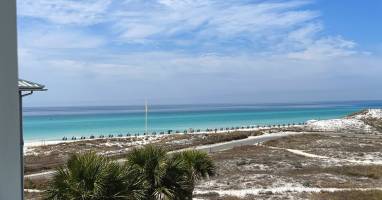 Wide westerly gulf view from wraparound deck. This is the view from the bedswing on the upper deck! Ahhhh!