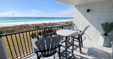 Relax with stunning Gulf views from our updated balcony!