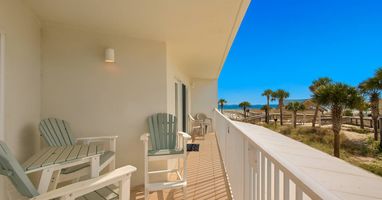 Spacious balcony for watching sunsets