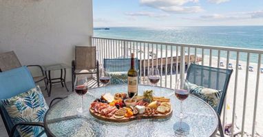 Generous Balcony, Look East over beach