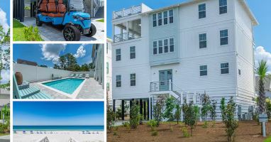 Sleeps 18! Located in 30A, and just 0.6 Miles from beautiful sugar sand beaches!
