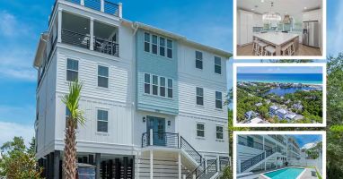 The ultimate 30A living with sleeping for 18! Free golf cart and private pool!