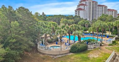 Our building's private pool &amp; hot tub is just steps from the elevator :)