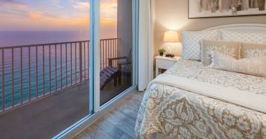 Fall asleep to the sound of the waves and wake up to this view.