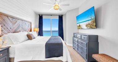 Enjoy your morning coffee in bed while taking in breathtaking Gulf views—pure relaxation from the moment you wake up.