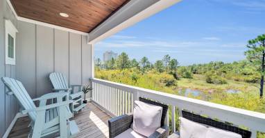 Grab your favorite beverage and take a seat in the tall Adirondack GLIDERs on the patio and watch for osprey & eagles in the sky, turtles & alligators in the wetlands, and beautiful sunsets in the evenings.