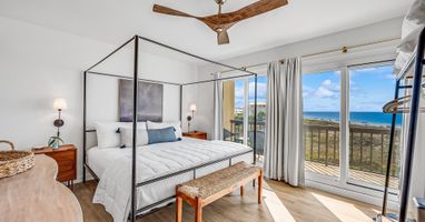 Upstairs Master Bedroom with Oceanview and King Bed