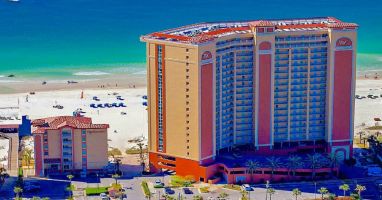 Ariel View of Seawind Condominium.  Gulf Shores Escape Occupies The Entire 5th Floor of the Amenities Building.
