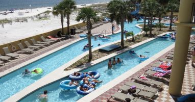 lazy river with slide