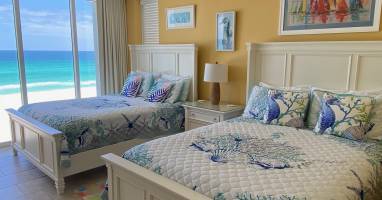 Enjoy the Serenely Decorated Bedroom Overlooking the Gulf
