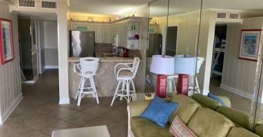 Living room and kitchen area