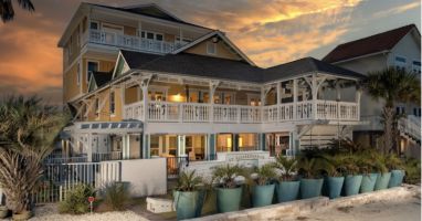 View of the beach house walking back from the beach &amp; great fall sunsets!ðŸŒ… 