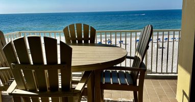 Balcony with beautiful beach view!