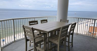 Large balcony with spectacular views and sunsets.