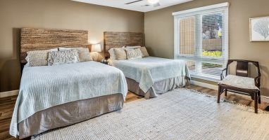 Guest BR has two queen beds, ensuite bath