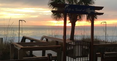 Life is good at the Commodore beach access.