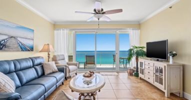 Living Room looking out to beautiful ocean