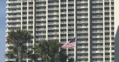 Ariel Dunes 2 building from beach