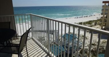 Daylight view from oversized balcony - can seat 6-8 people.