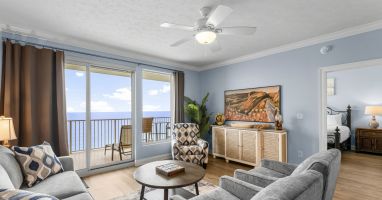Living space offers lovely views of the Gulf and Beach