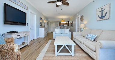 Large condo at almost 1300sqft. all TVs are flat screen and hung on the wall.