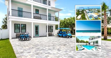 Azure-1 brand new (2023 build) designer 8 bedroom beach home! Sleeps 22!