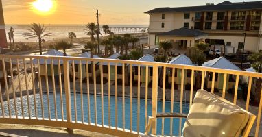 RELAX in one of 4 Comfy Chairs and enjoy the view of the Pool and Sunset! 
