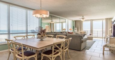 Great views of the Gulf of Mexico from the Living and Dining Rooms.