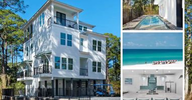 Whimsy-1 recently built, designer-grade beach residence that comfortably accommodates 19 guests. Situated near the finest beaches on 30A! Enjoy Whimsy's free private pool, golf cart, and paddleboards.