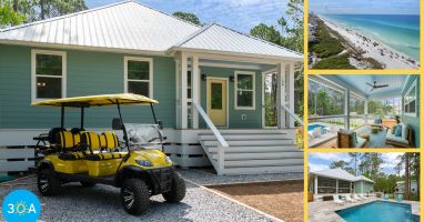 Amazing Seagrove Beach House with 6 Seater Golf Cart + Bicycles + Private Pool