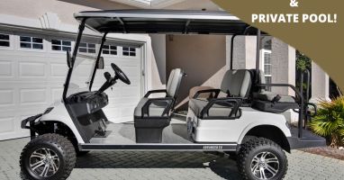 Golf cart, private pool & pet friendly!