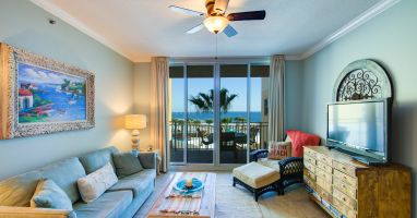 Enjoy breathtaking relaxing Gulf views from the gorgeous living area.