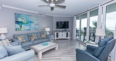 Living Room with Balcony and Ocean Views