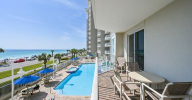 Over Looking The Pool From The Balcony