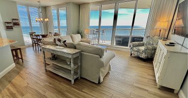 Ideal 9th floor location with amazing endless water views.