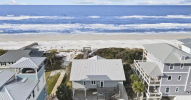Aerial View of Home Overlooking North Cape San Blas