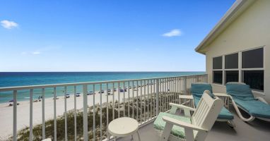 Relax above the shoreline with unobstructed Emerald Coast views