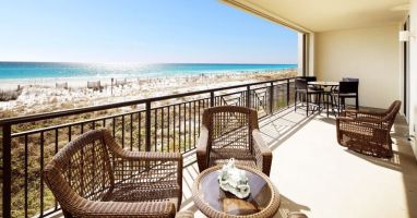 Beachfront Balcony - 
Bella Riva Resort, Okaloosa Island, Fort Walton Beach, FL Vacation Rentals