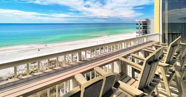Beachfront Balcony - Waters Edge Resort Unit 604 Okaloosa Island Fort Walton Beach Vacation Rentals by Sunset Resort Rentals