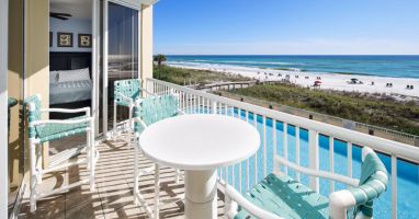 Private Balcony - Waters Edge Resort Unit 311 Okaloosa Island Fort Walton Beach Vacation Rentals