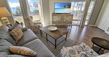 Gulf Views from the living room of 4706 Westwinds