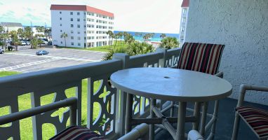 Balcony View, Table, and Chairs