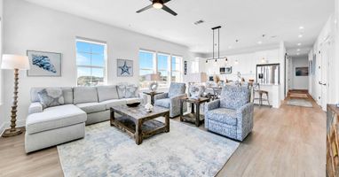 Open Concept Living, Dining, and Kitchen