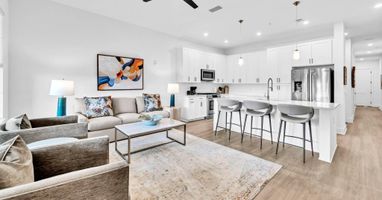 Open Concept Living, Dining, and Kitchen