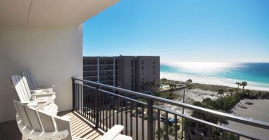 Balcony View - Emerald Isle Resort 712, Okaloosa Island, Fort Walton Beach Vacation Rentals by Sunset Resort Rentals
