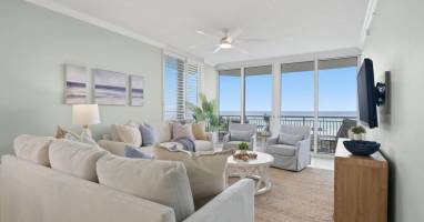 Living Room with a view of the Beach...