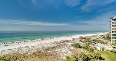The white sandy beaches and emerald waters are steps away from your dreamy vacation condo.